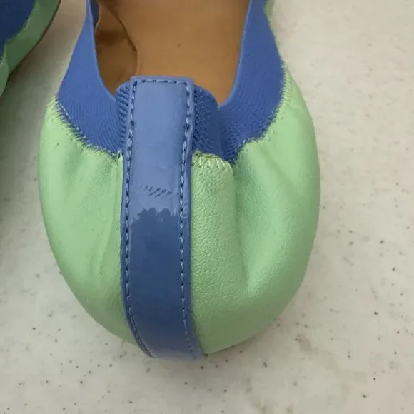 J.Crew Ballet Flat Shoes Womens Size 10 Green Blue Leather Round Toe Slip On - Picture 10 of 16